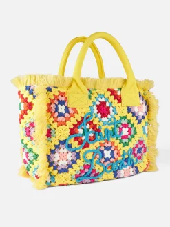 Borsa a spalla Vanity all'uncinetto con motivo