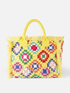 Borsa a spalla Vanity all'uncinetto con motivo