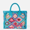 Borsa a spalla Vanity all'uncinetto con fantasia