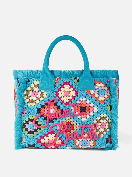 Borsa a spalla Vanity all'uncinetto con fantasia