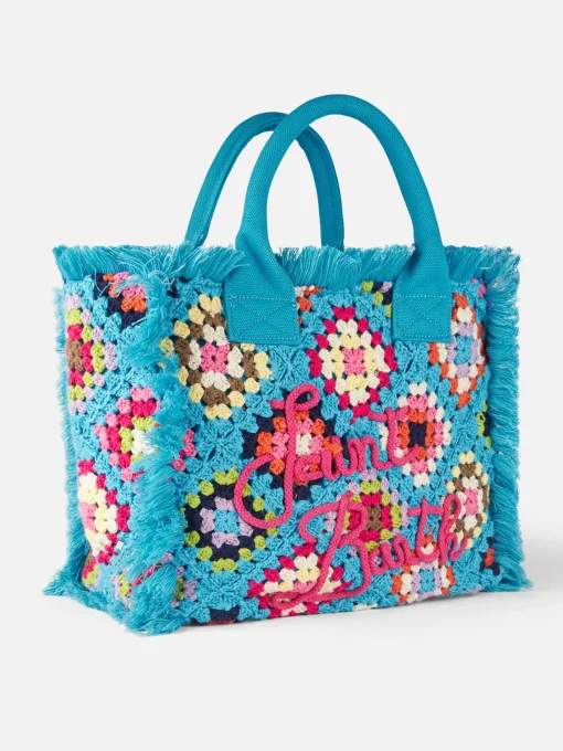 Borsa a spalla Vanity all'uncinetto con fantasia