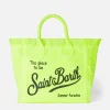 Borsa a spalla Vanity in canvas giallo fluo