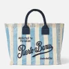 Borsa a spalla Vanity in canvas con stampa Puerto Banus