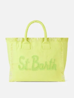 Borsa a spalla Vanity in tela verde chiaro