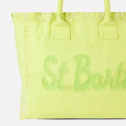 Borsa a spalla Vanity in tela verde chiaro
