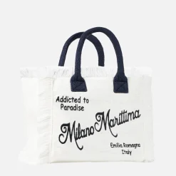 Borsa a spalla Vanity in spugna con ricamo Milano Marittima
