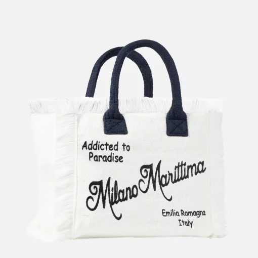 Borsa a spalla Vanity in spugna con ricamo Milano Marittima