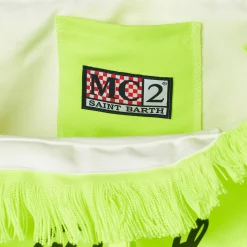 Borsa a spalla Vanity in canvas giallo fluo