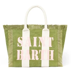 Borsa a spalla Vanity in canvas con stampa logo