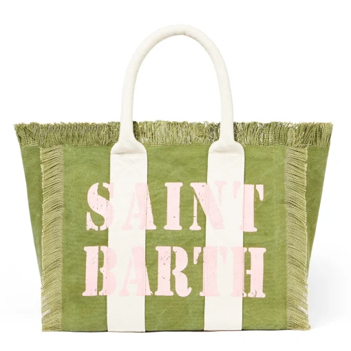 Borsa a spalla Vanity in canvas con stampa logo