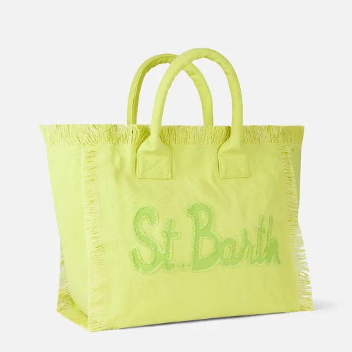 Borsa a spalla Vanity in tela verde chiaro