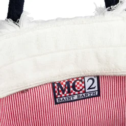 Borsa a spalla Vanity in spugna con ricamo Milano Marittima