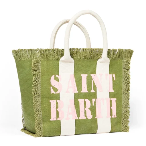 Borsa a spalla Vanity in canvas con stampa logo