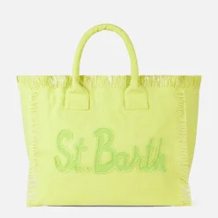 Borsa a spalla Vanity in tela verde chiaro