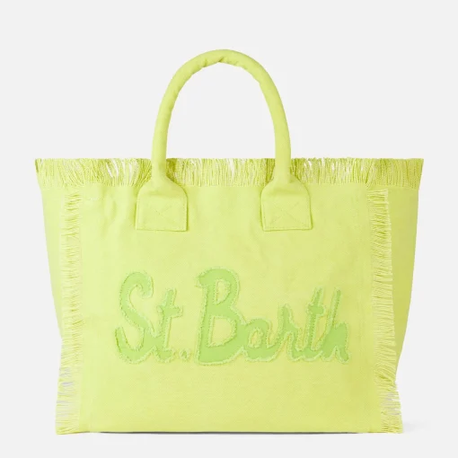 Borsa a spalla Vanity in tela verde chiaro