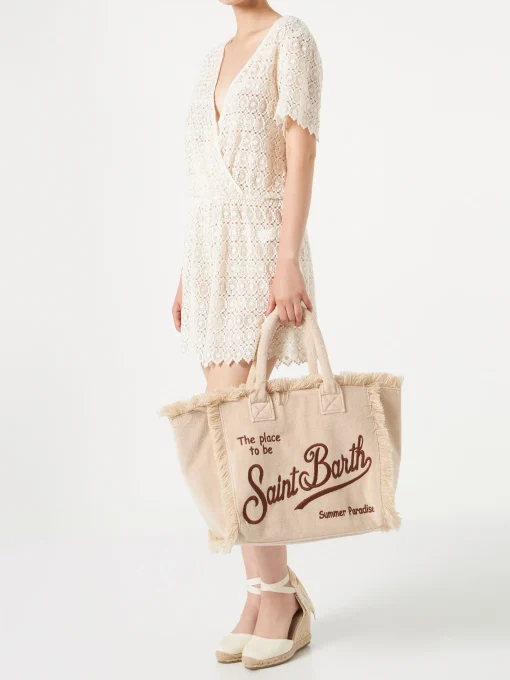 Borsa a spalla Vanity in spugna verde militare