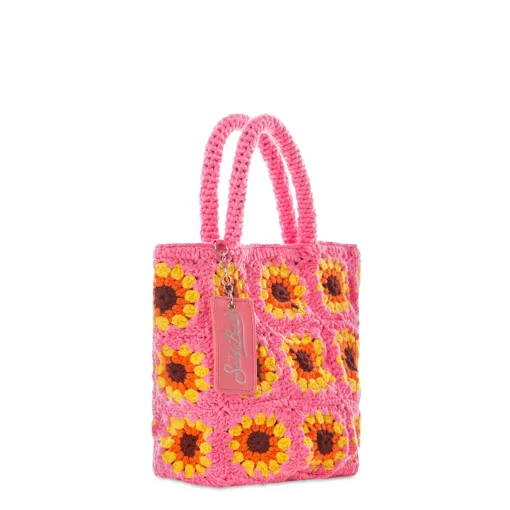 Borsa all'uncinetto girasole