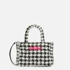 Borsa Clarine in morbida lana con motivo pied de poule in lurex