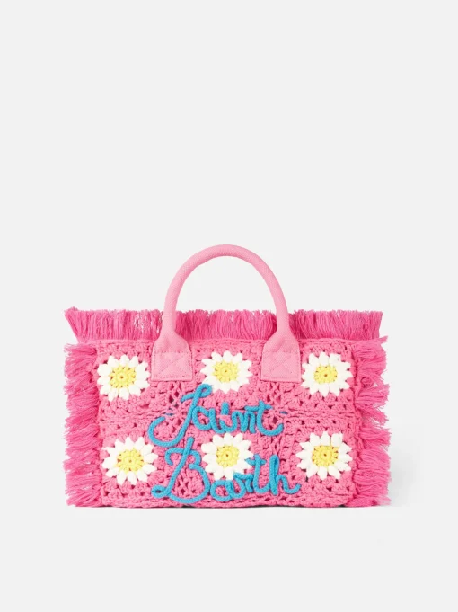 Borsa Colette con patch di fiori all'uncinetto