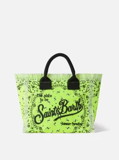 Borsa Colette giallo fluo con stampa bandana
