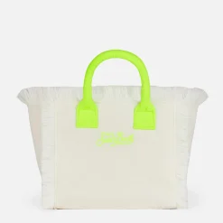 Borsa Colette in spugna bianca con logo Saint Barth