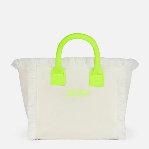 Borsa Colette in spugna bianca con logo Saint Barth