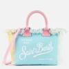 Borsa Colette in tela di cotone con patch multicolore