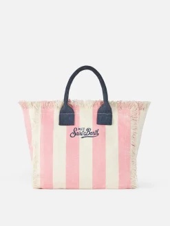 Borsa Colette in tela di cotone rigata Capri