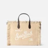 Borsa Colette in velluto a coste cammello con ricamo logo
