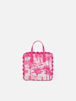 Borsa Vivian in cotone con stampa toile de jouy