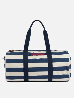 Borsone da viaggio con righe blu