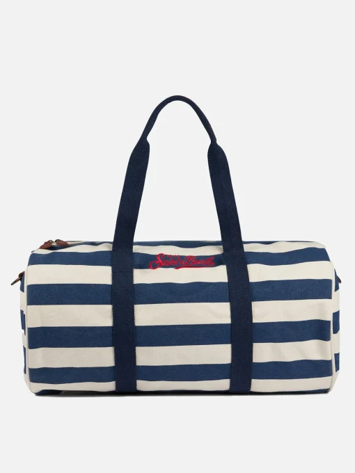 Borsone da viaggio con righe blu