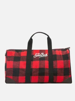 Borsone da viaggio con stampa tartan
