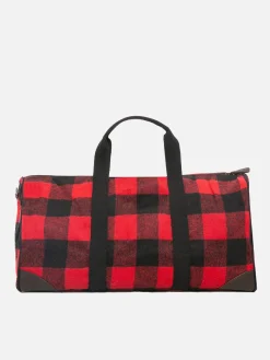 Borsone da viaggio con stampa tartan