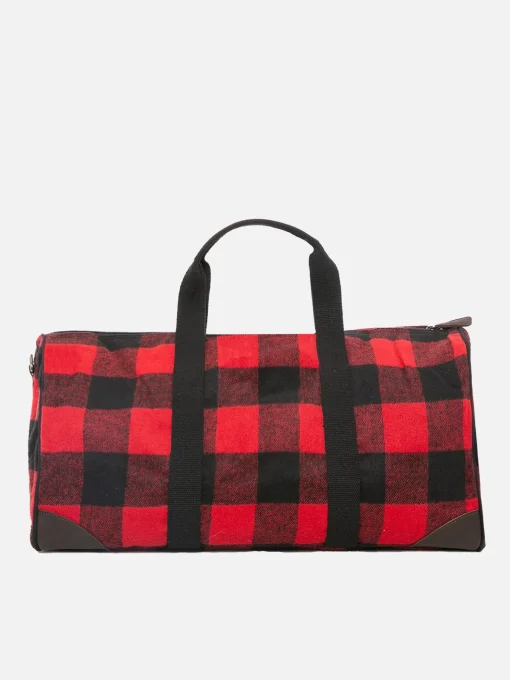 Borsone da viaggio con stampa tartan