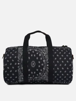 Borsone da viaggio con stampa bandana nera