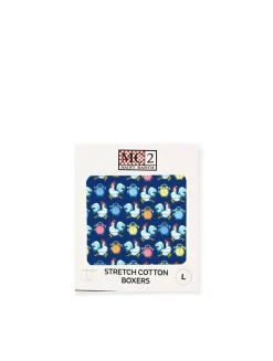 Boxer intimo stampa micro galli e sveglie