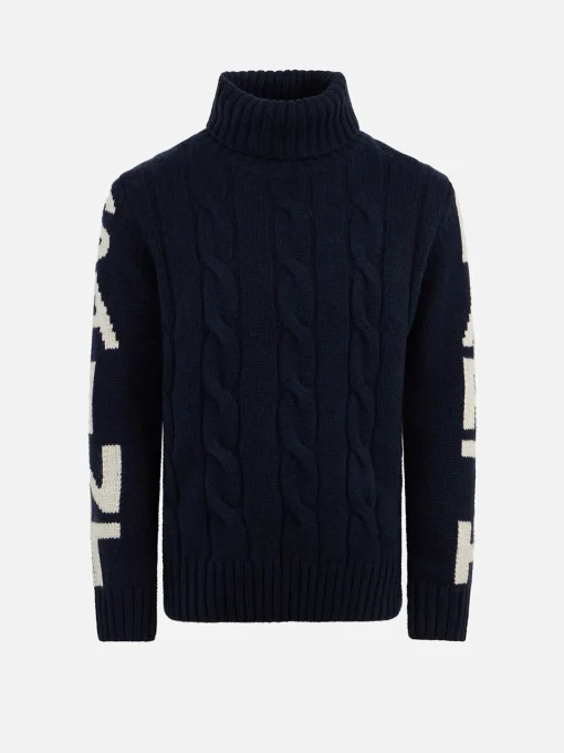 Boy cable knit cashmere blend sweater Fisherman Jr