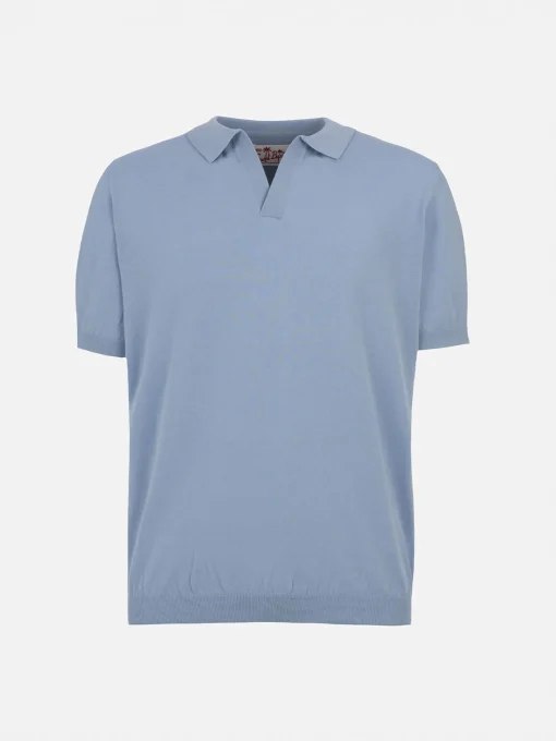 Boy light blue knitted polo shirt Sloan Jr