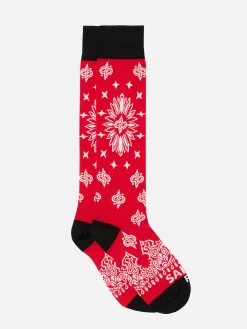 Calza lunga da uomo con stampa bandana
