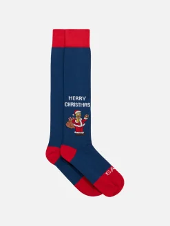 Calza lunga da uomo con stampa jacquard Homer Merry Christmas | EDIZIONE SPECIALE DEI SIMPSON