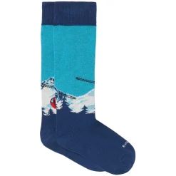 Calze lunghe da bambino con stampa cartolina di montagna