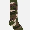 Calze lunghe da uomo con camouflage verde