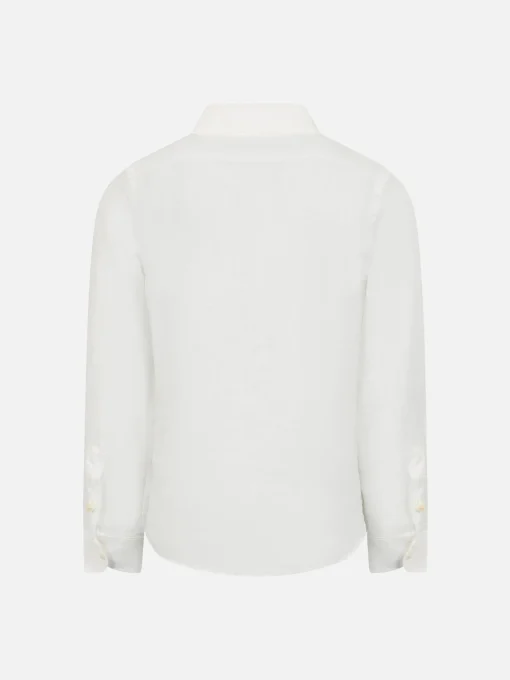 Camicia Agnes in lino bianco da bambino