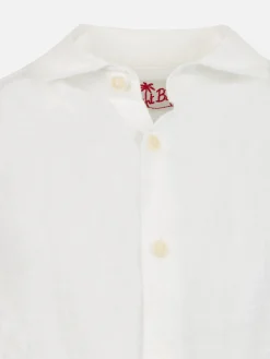 Camicia Agnes in lino bianco da bambino