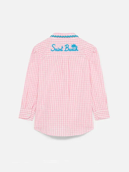 Camicia da bambina con stampa vichy