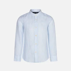 Camicia da bambino a righe in lino