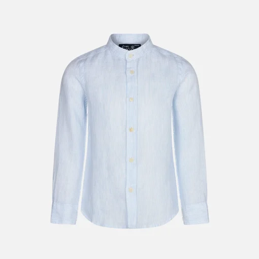 Camicia da bambino a righe in lino