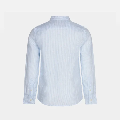 Camicia da bambino a righe in lino