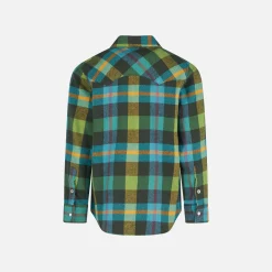 Camicia da bambino con stampa tartan